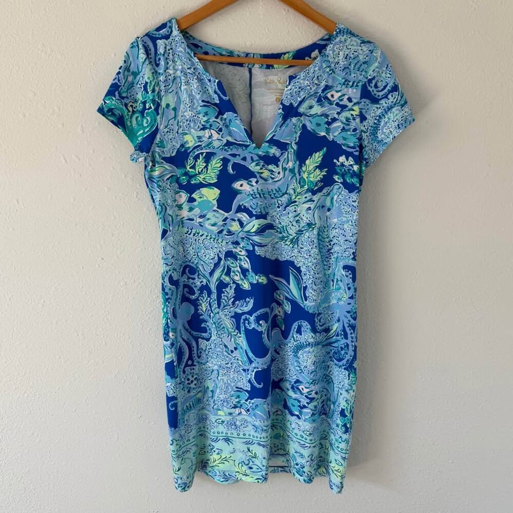 Women’s Lilly Pulitzer Sophiletta Dress In Blue Current Sea Sirens Size Small